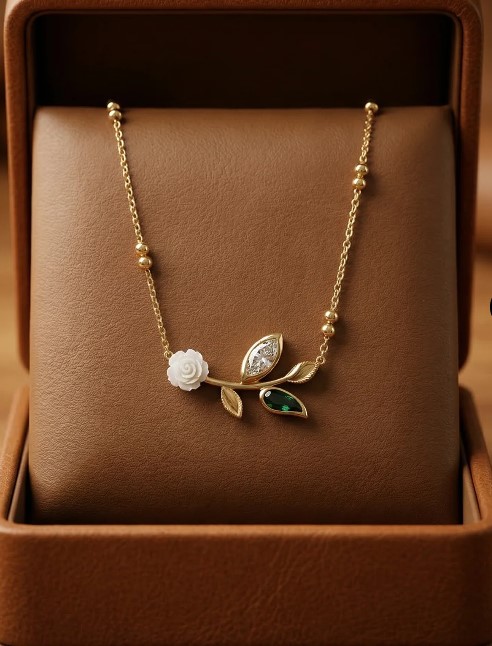 Elowen Bloom Leaf Pendant Necklace